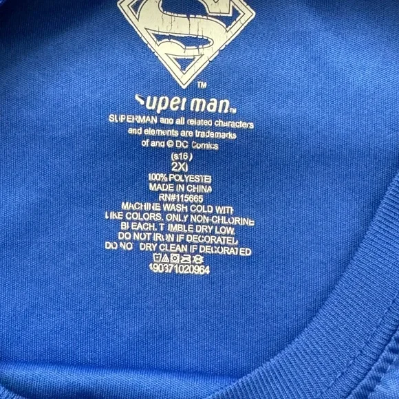 DC Comics Superman 2XL TShirt 100% Polyester - Picture 5 of 5